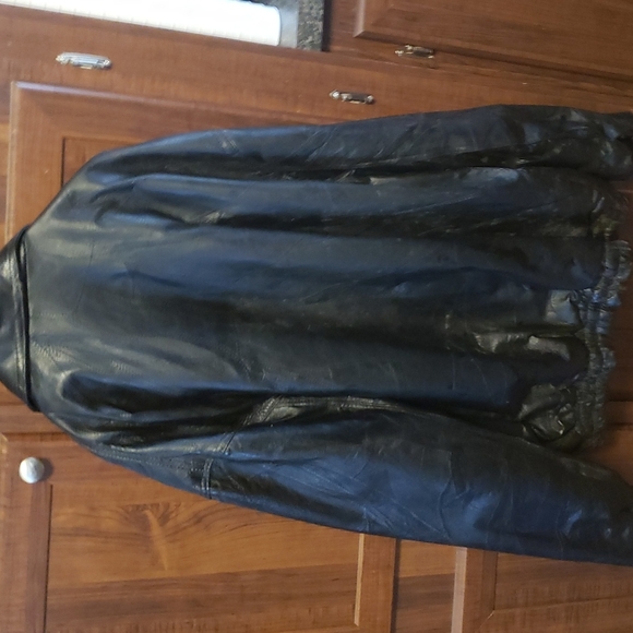 Mens Napoline Genuine Leather Bombers Jacket - Picture 3 of 3